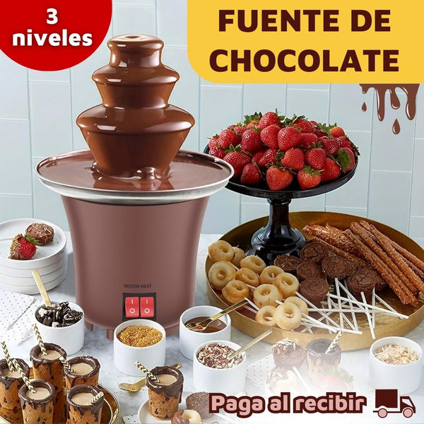 FUENTE DE CHOCOLATE 🍫✨ DE 3 NIVELES