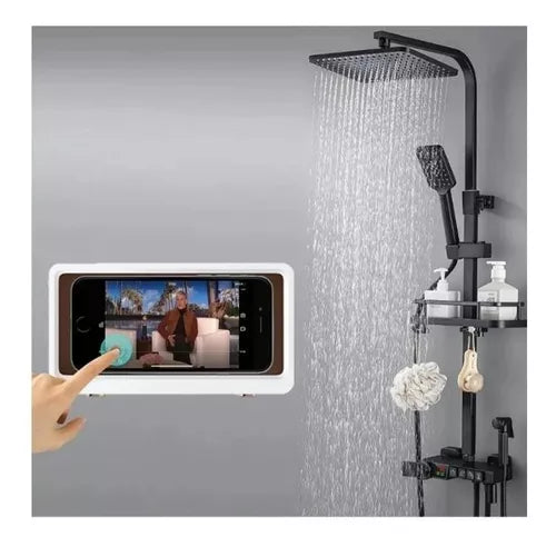 📱🚿 Protección total para tu celular en la ducha 💧Soporte celular de pared