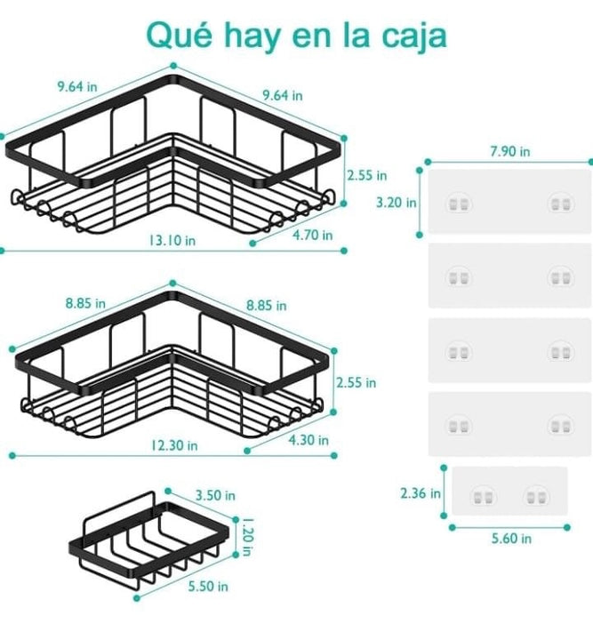 🛁✨ Esquinero Perfecto: Organizador de baño (3 elementos) + Envío Gratis 🚚