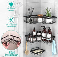 🛁✨ Esquinero Perfecto: Organizador de baño (3 elementos) + Envío Gratis 🚚